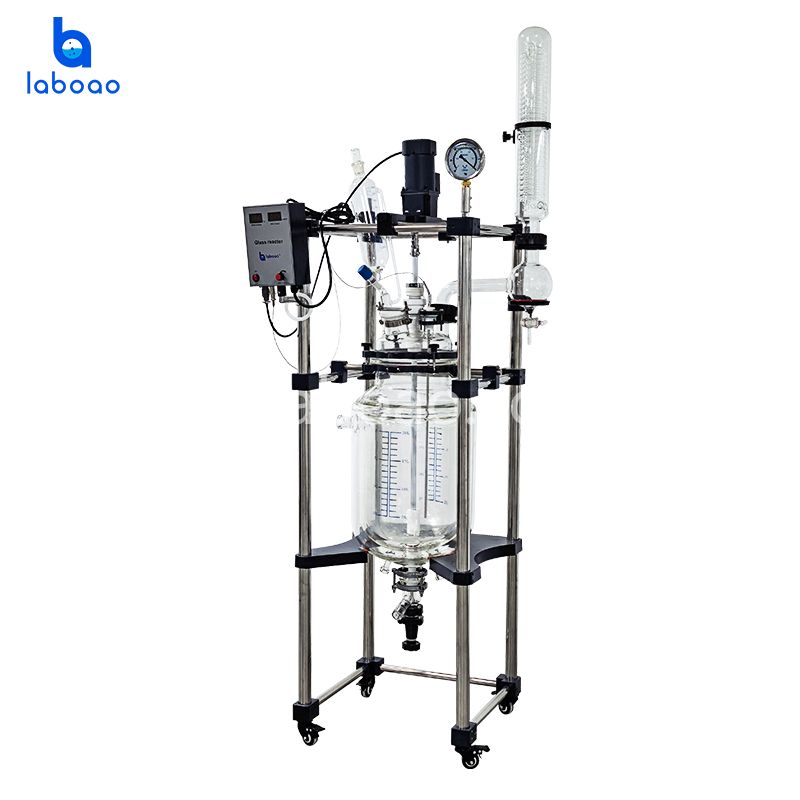 10-100L Reaktor Kaca Berlapis Tiga Lapis