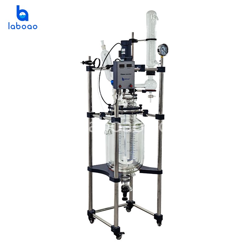 10-100L Reaktor Kaca Berlapis Tiga Lapis