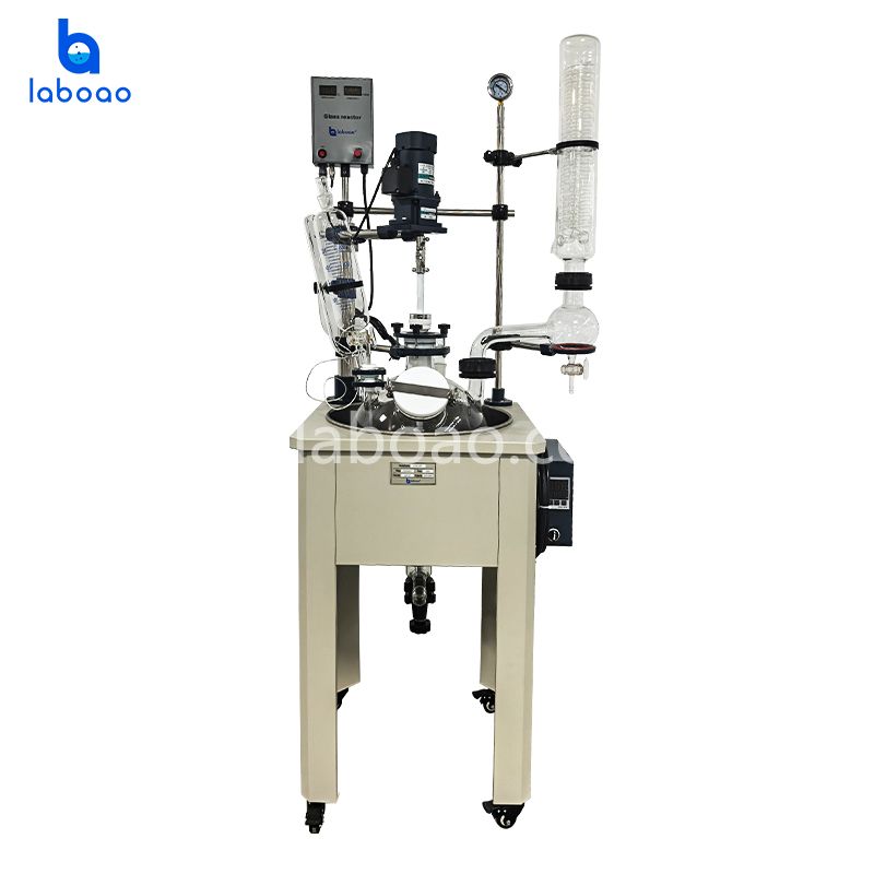 20L Single Layer Glass ReactorReaktor Kaca Lapisan Tunggal 20L