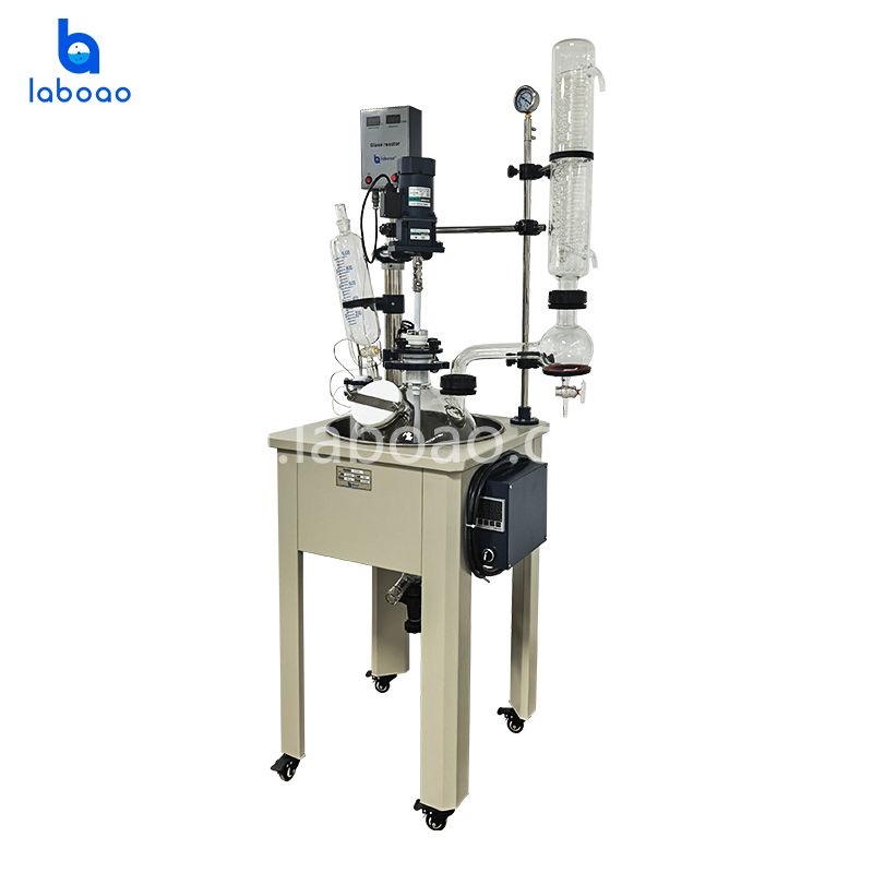 20L Single Layer Glass ReactorReaktor Kaca Lapisan Tunggal 20L