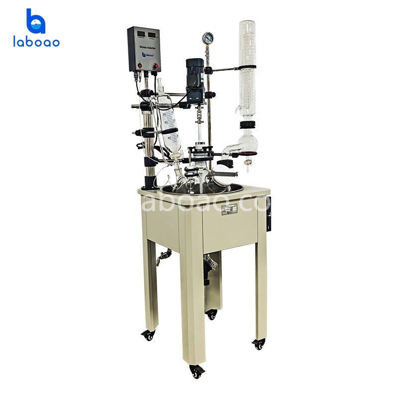 20L Single Layer Glass ReactorReaktor Kaca Lapisan Tunggal 20L