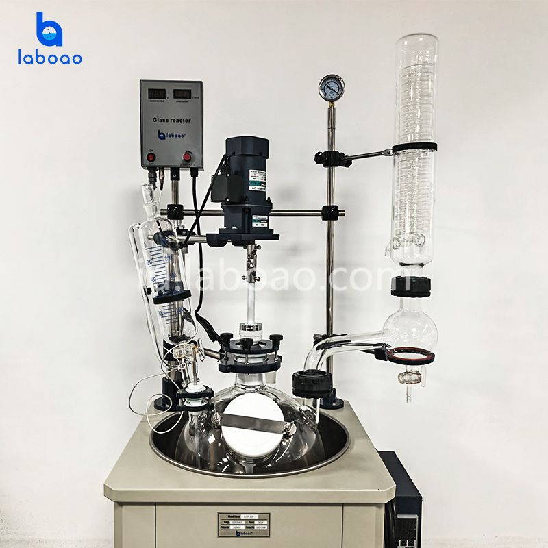 20L Single Layer Glass ReactorReaktor Kaca Lapisan Tunggal 20L