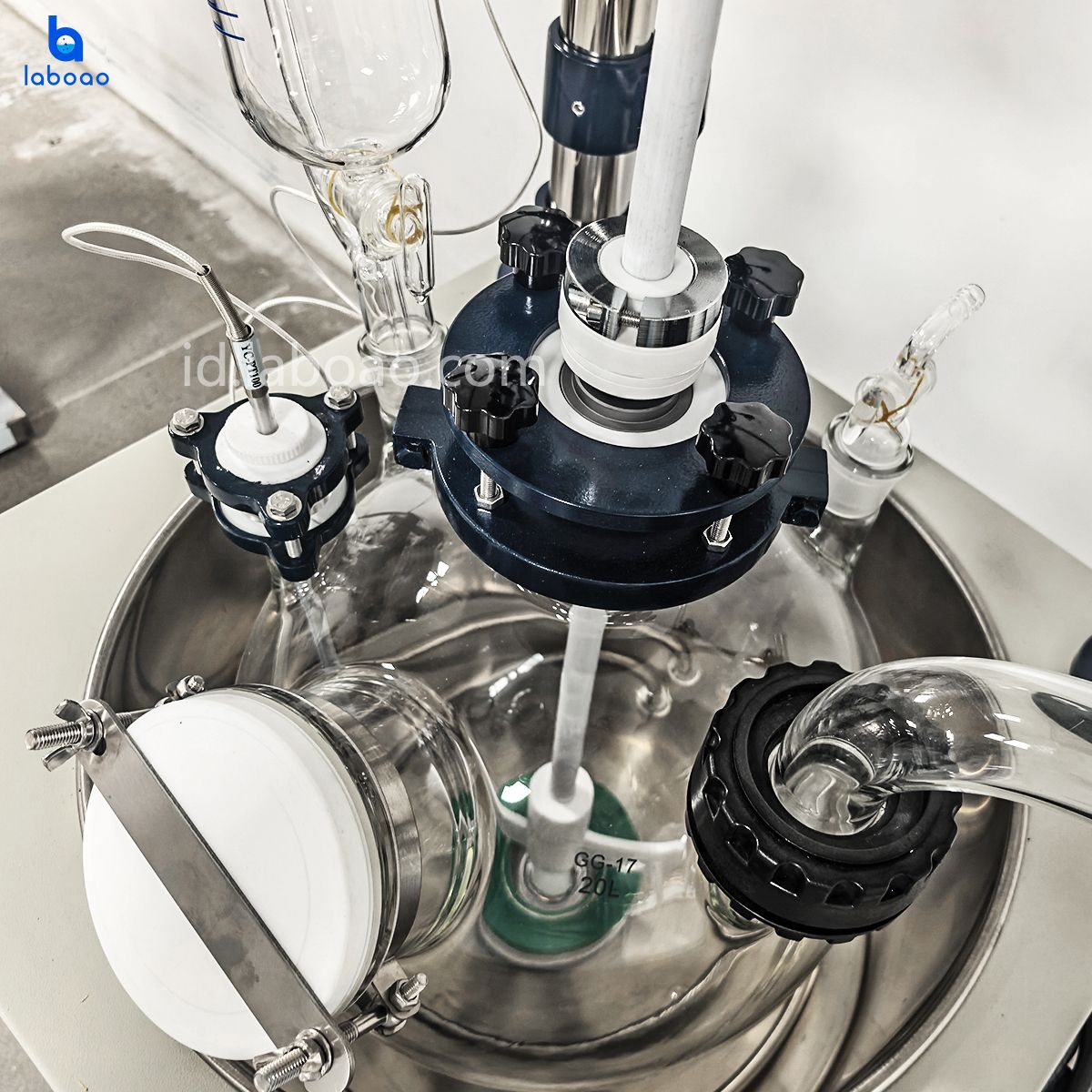 20L Single Layer Glass ReactorReaktor Kaca Lapisan Tunggal 20L