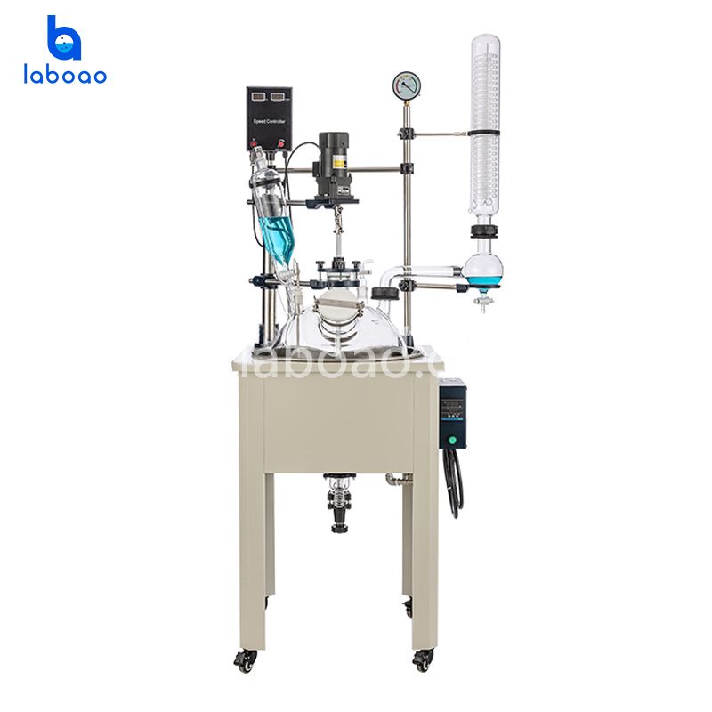 20L Single Layer Glass ReactorReaktor Kaca Lapisan Tunggal 20L