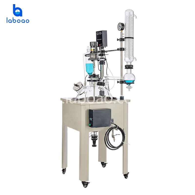 20L Single Layer Glass ReactorReaktor Kaca Lapisan Tunggal 20L