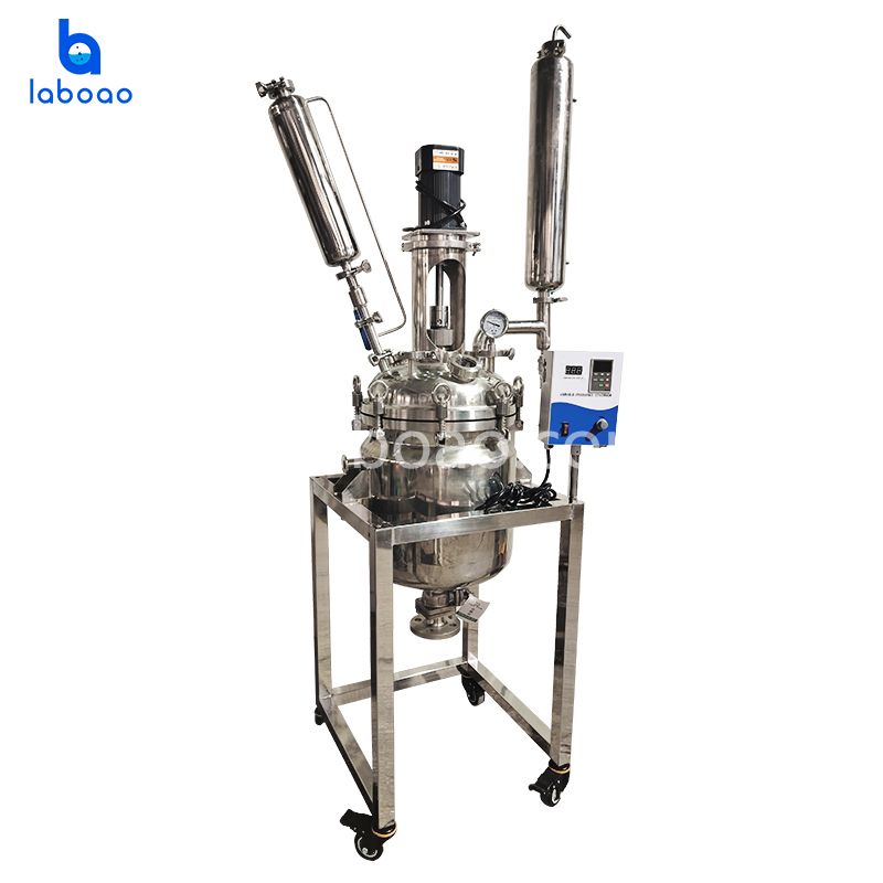 Reaktor Baja Tahan Karat Lapisan Ganda 30L Untuk Distilasi