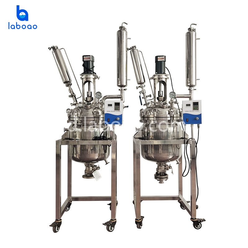 Reaktor Baja Tahan Karat Lapisan Ganda 30L Untuk Distilasi
