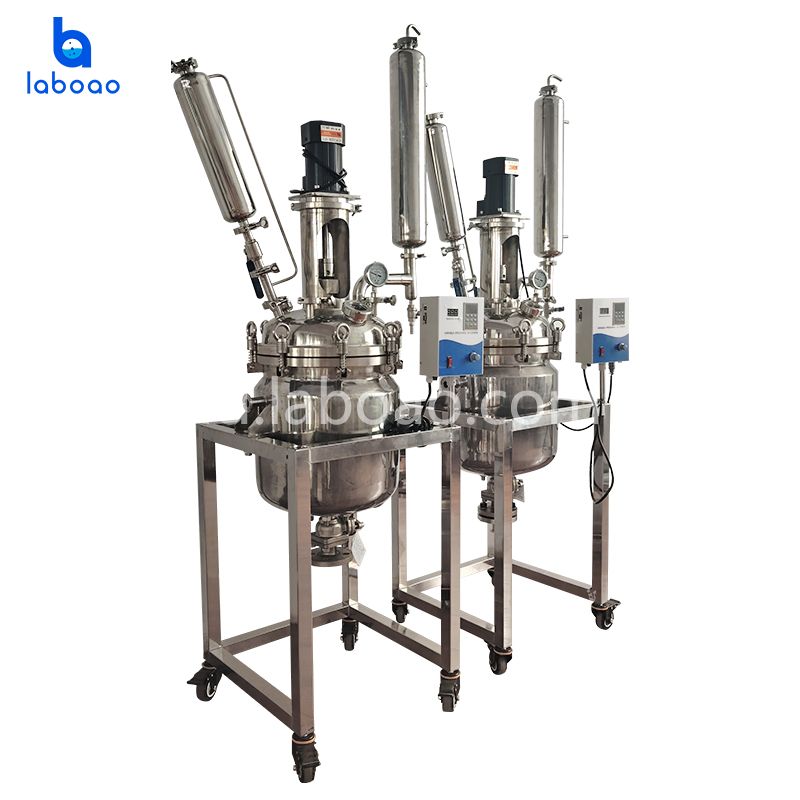 Reaktor Baja Tahan Karat Lapisan Ganda 30L Untuk Distilasi